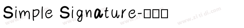Simple Signature字体转换 Simple Signature字体转换